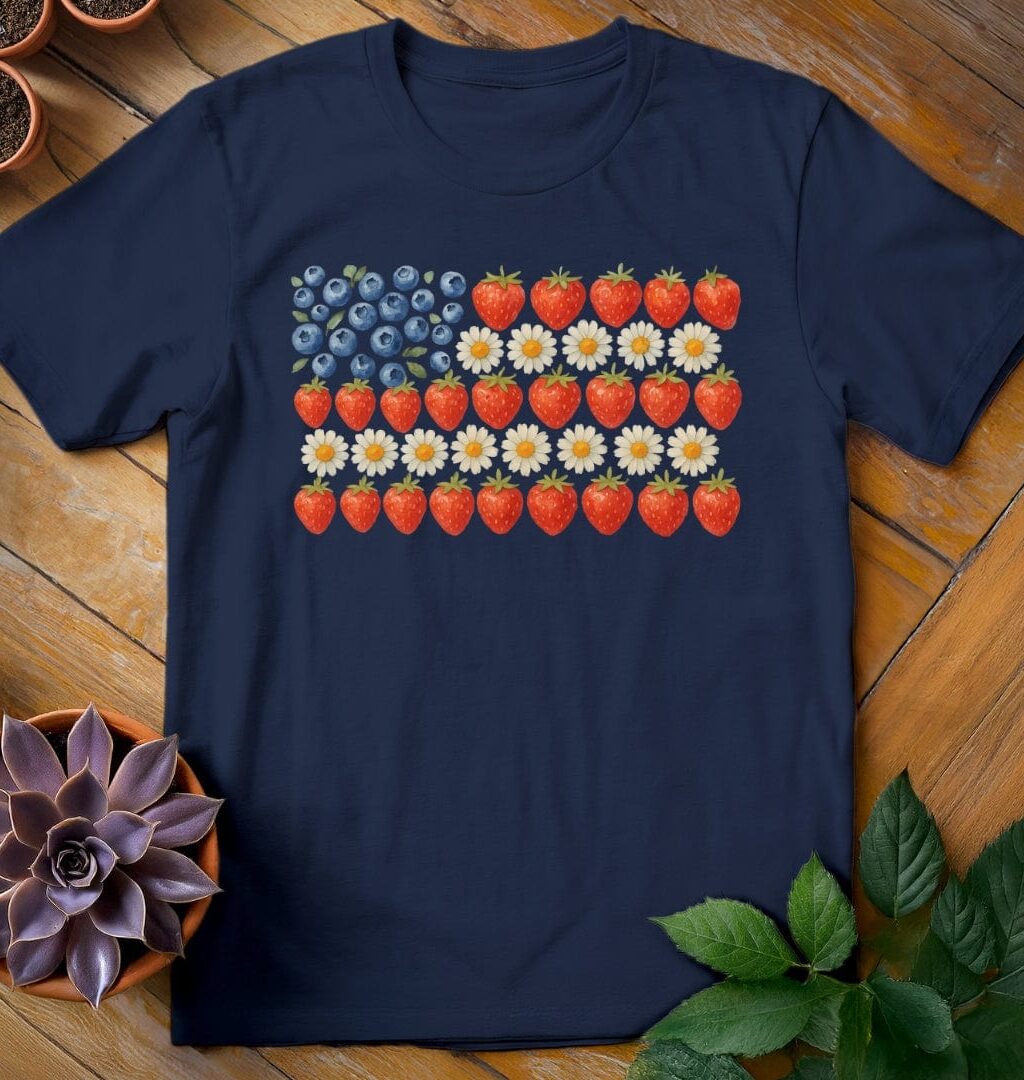 American Flag T-Shirt - Gardeners, Plant Lovers Gifts