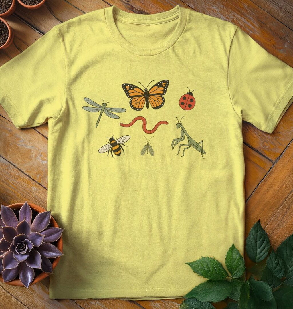 Bugs T-Shirt - Gardeners, Plant Lovers Gifts