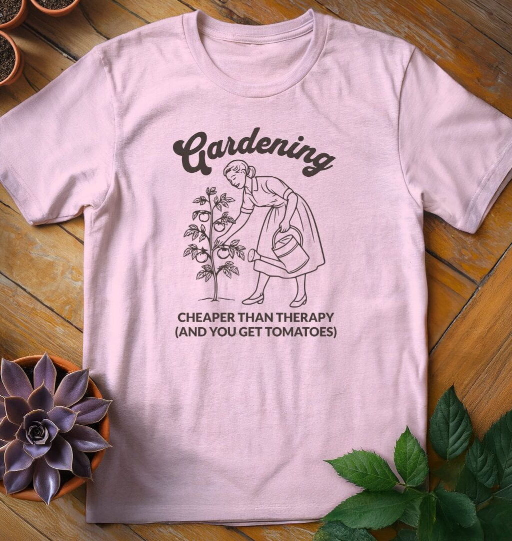 Cheaper Than Therapy T-Shirt - Gardeners, Plant Lovers Gifts