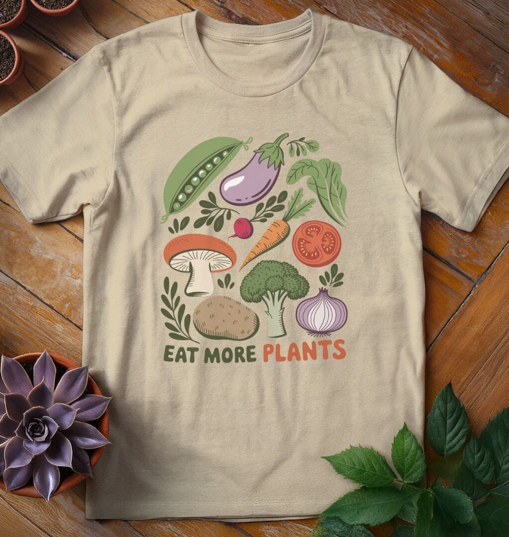 Eat More Plants T-Shirt - Gardeners, Plant Lovers Gifts