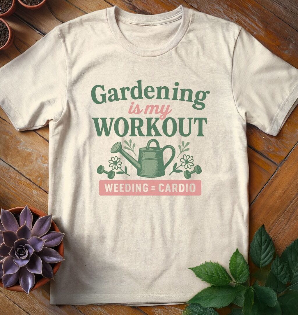 Gardening is My Workout T-Shirt - Gardeners, Plant Lovers Gifts