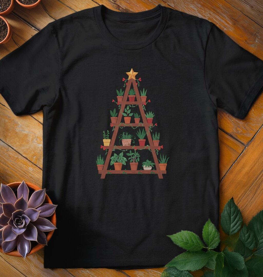Houseplant Christmas Tree T-Shirt - Gardeners, Plant Lovers Gifts