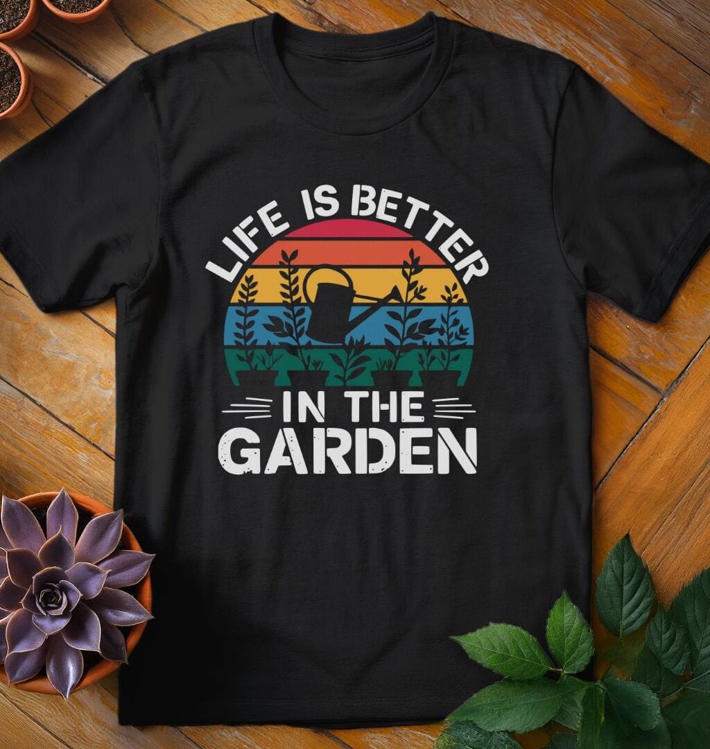 Life is Better in the Garden T-Shirt - Gardeners, Plant Lovers Gifts