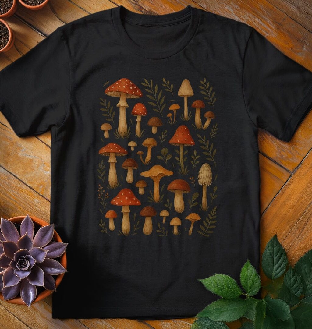 More Mushrooms T-Shirt - Gardeners, Plant Lovers Gifts