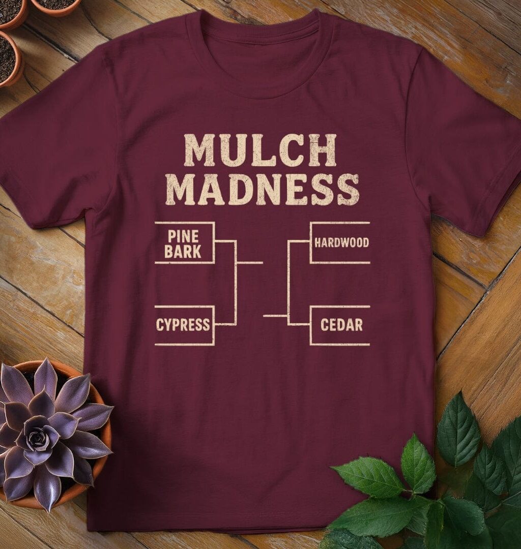 Mulch Madness T-Shirt - Gardeners, Plant Lovers Gifts