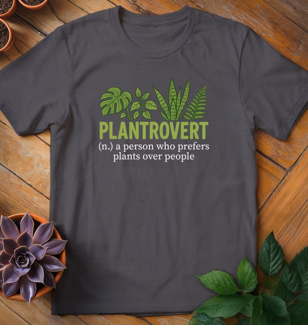 Plantrovert Definition T-Shirt - Gardeners, Plant Lovers Gifts