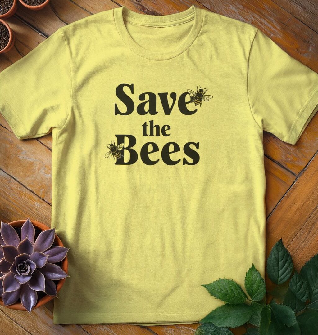 Save the Bees T-Shirt - Gardeners, Plant Lovers Gifts