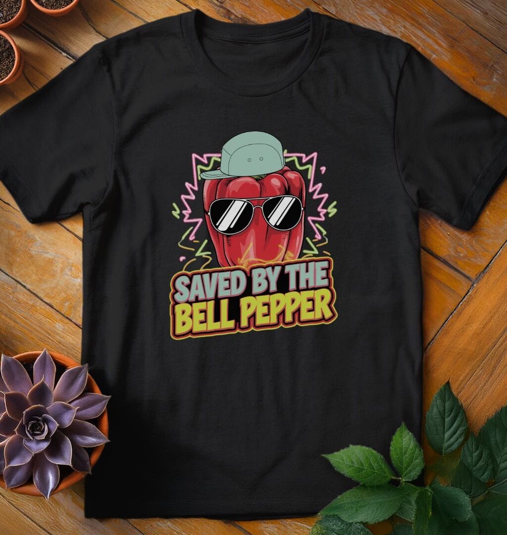 Saved by the Bell Pepper T-Shirt - Gardeners, Plant Lovers Gifts