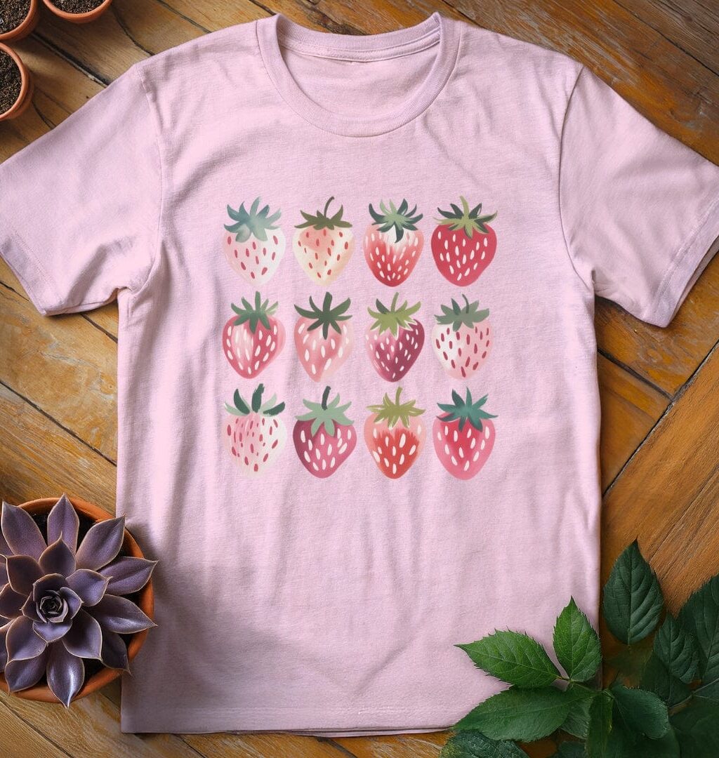 Strawberries T-Shirt - Gardeners, Plant Lovers Gifts