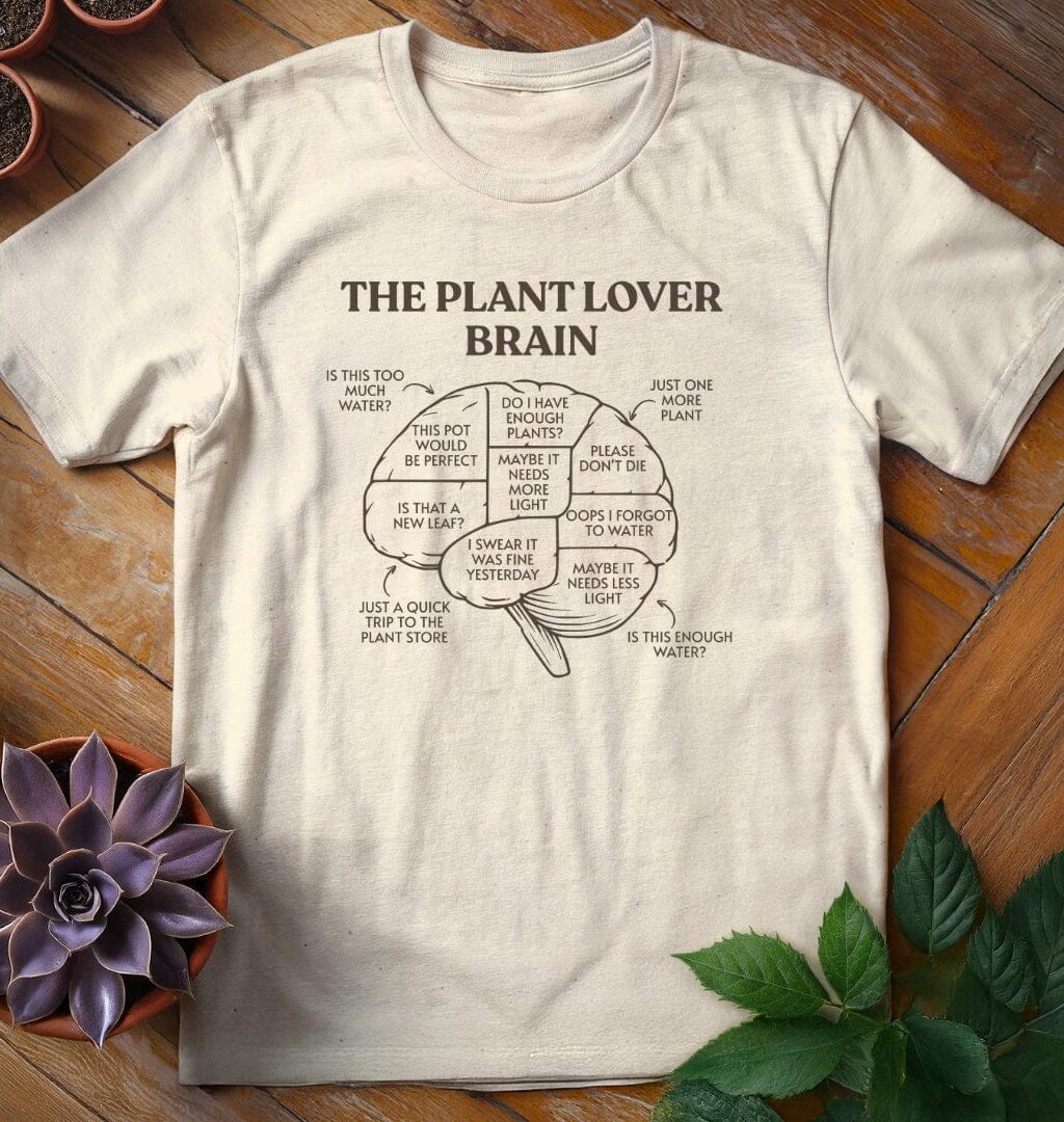 The Plant Lover Brain T-Shirt - Gardeners, Plant Lovers Gifts