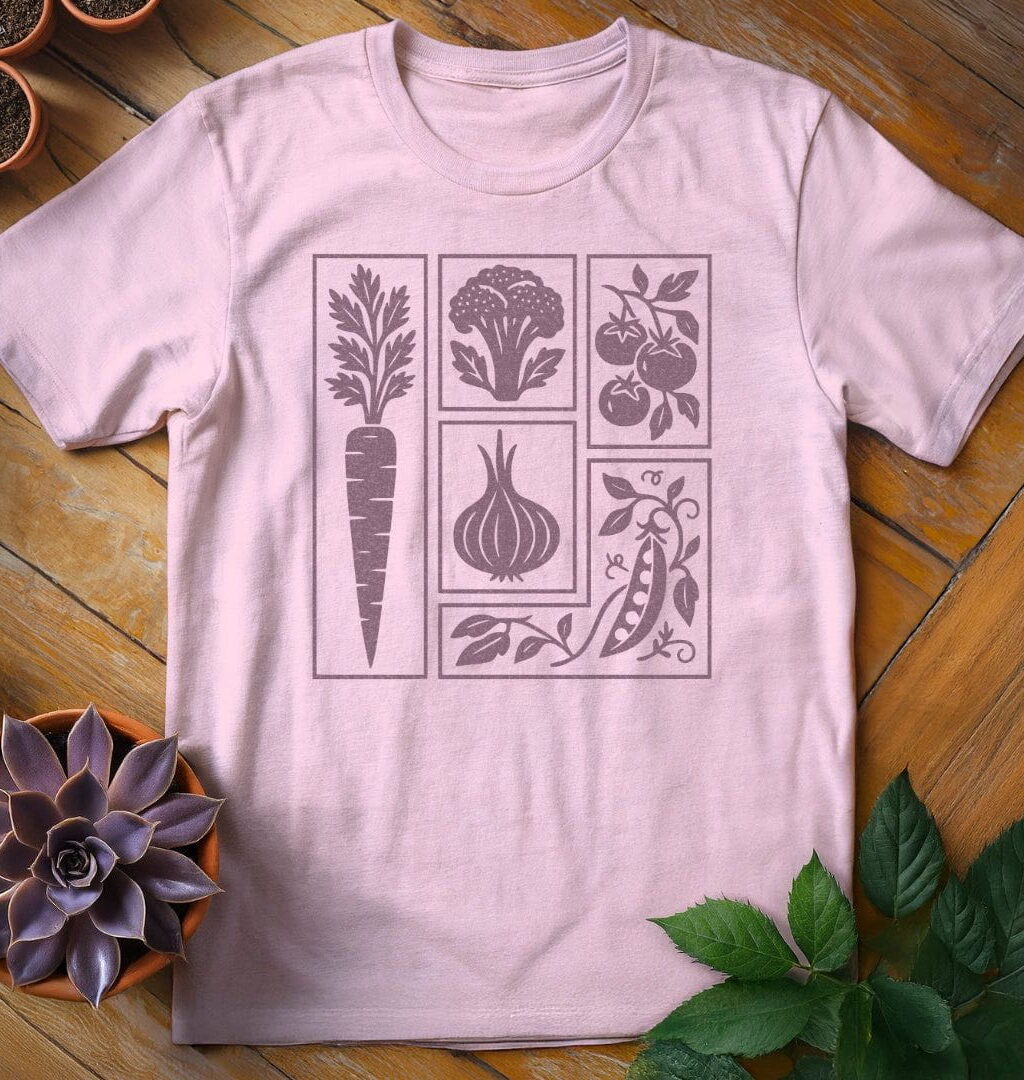 Veggie Grid T-Shirt - Gardeners, Plant Lovers Gifts