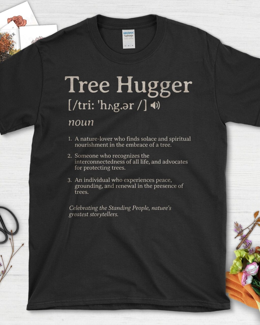 Tree Hugger Definition T-Shirt - Gardeners, Plant Lovers Gifts