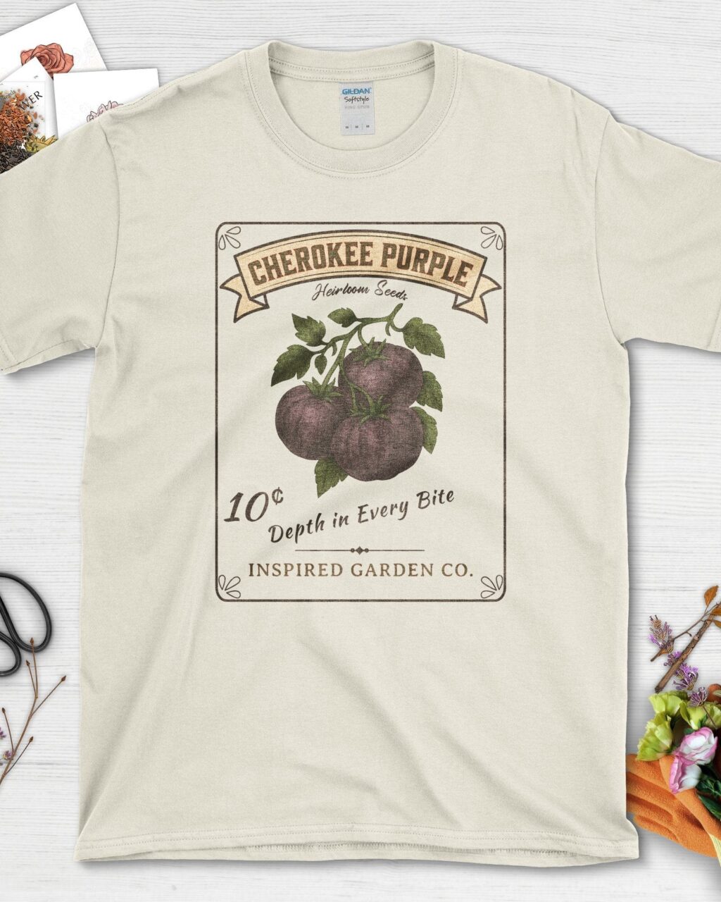 Alternative view of Cherokee Purple Heirloom Seeds T-Shirt - Gardeners, Plant Lovers Gifts