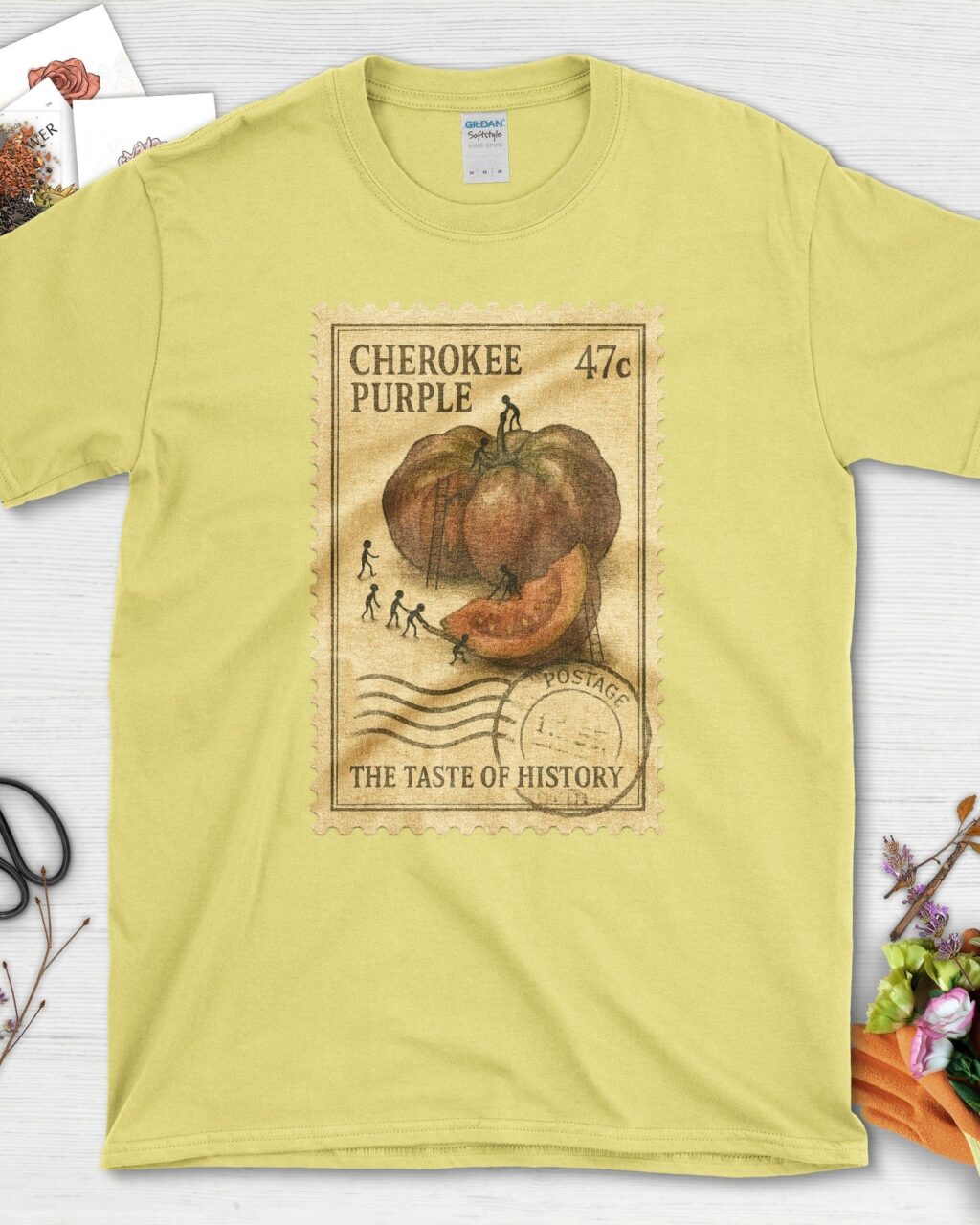 Alternative view of Cherokee Purple Taste History T-Shirt - Gardeners, Plant Lovers Gifts
