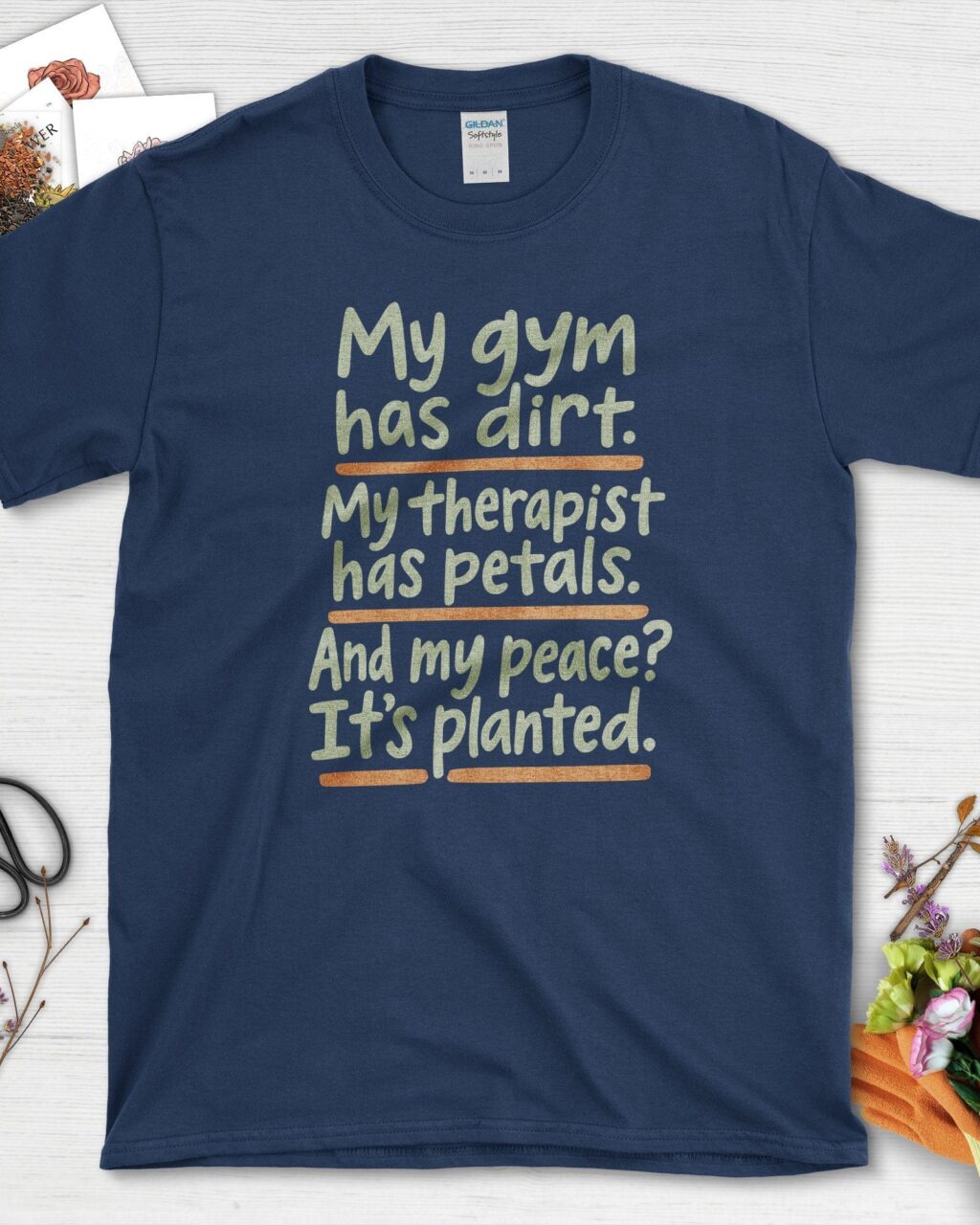 Gardening Peaceful Therapy T-Shirt - Gardeners, Plant Lovers Gifts