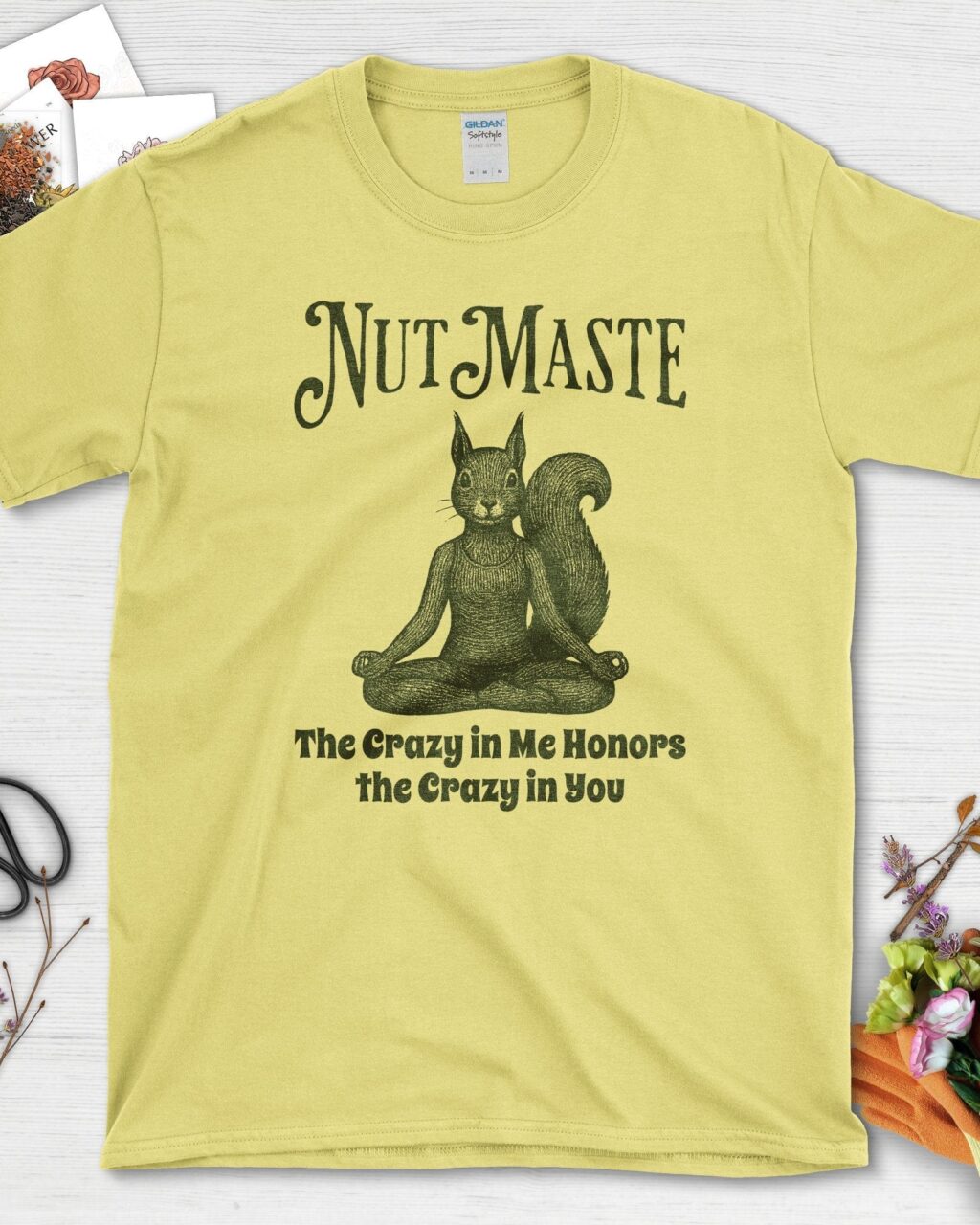 Nut Maste Meditation T-Shirt - Gardeners, Plant Lovers Gifts